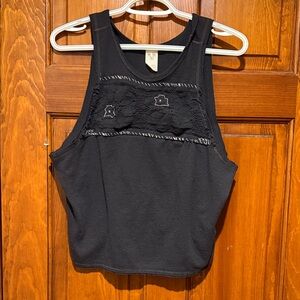 Black Lace Detail Women's Free People Tank Top
